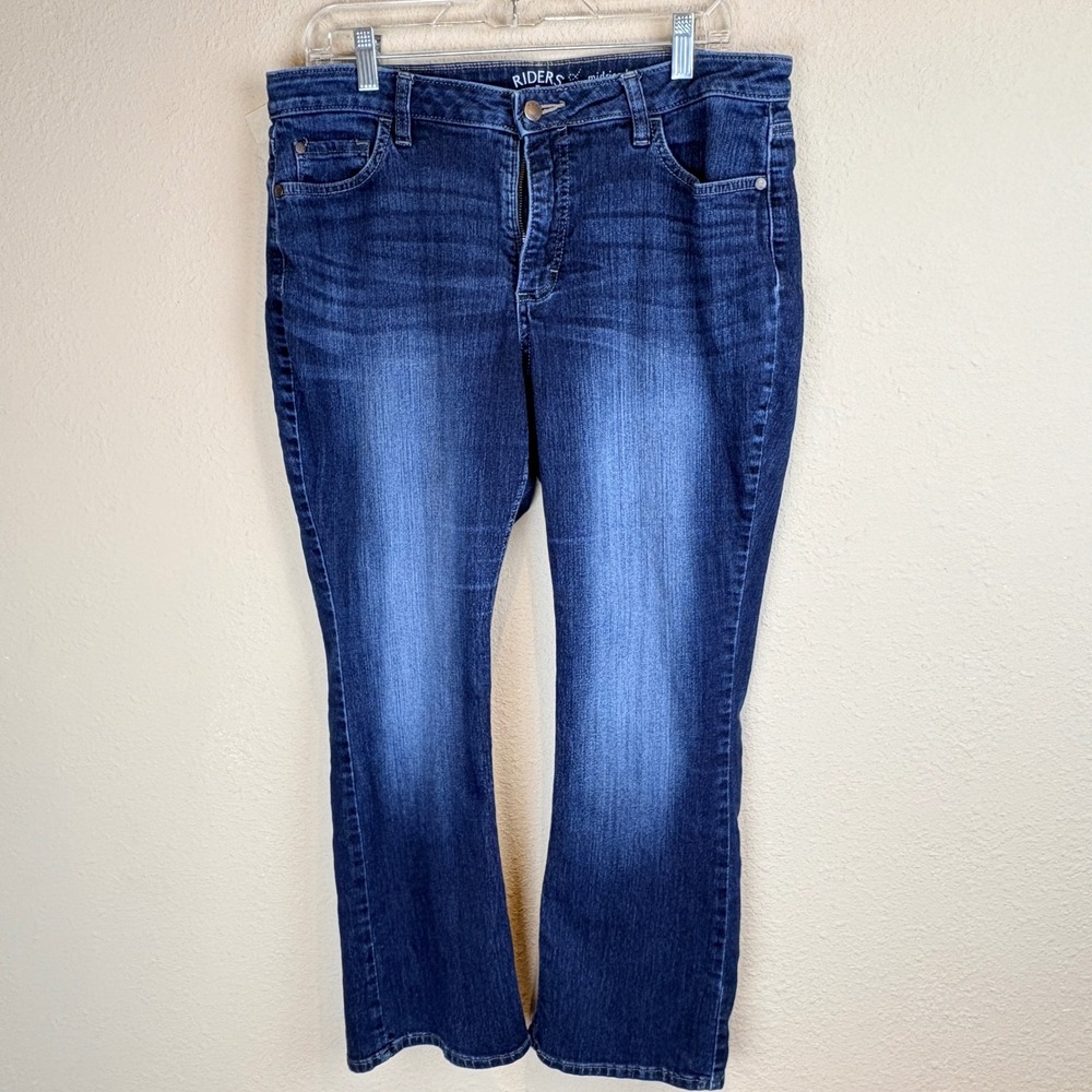 Riders by Lee‎ Womens Size 14P W35 L27 Midrise Bootcut Jeans Dark Wash